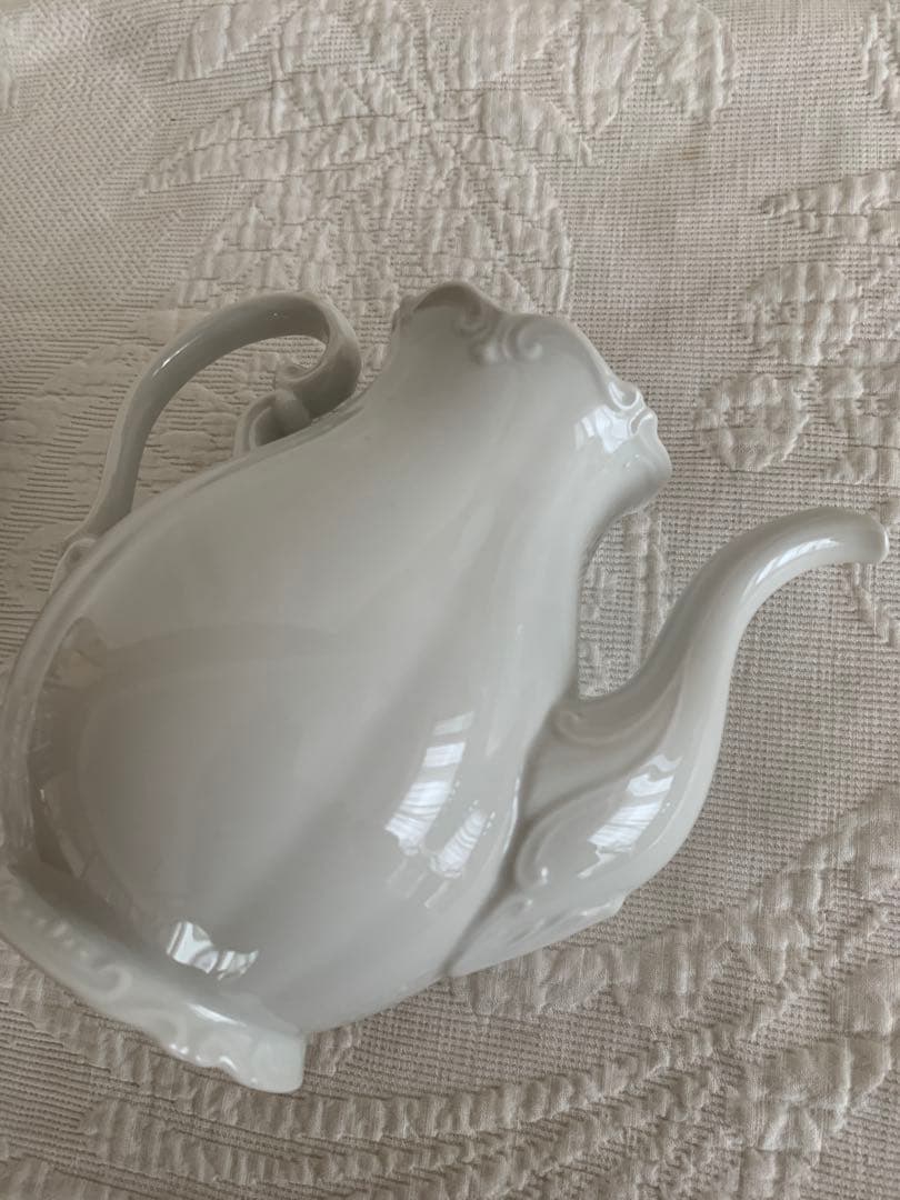 フランス・オランダ・ドイツアンティーク /ビンテージレリーフ白磁陶器6点set