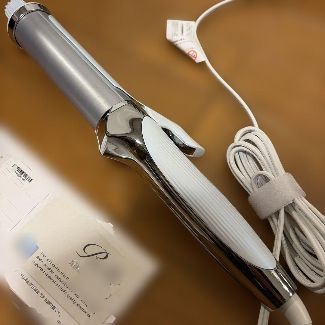 【美品】 ReFa カールヘアアイロン ホワイト 38mm RE-AV-02A