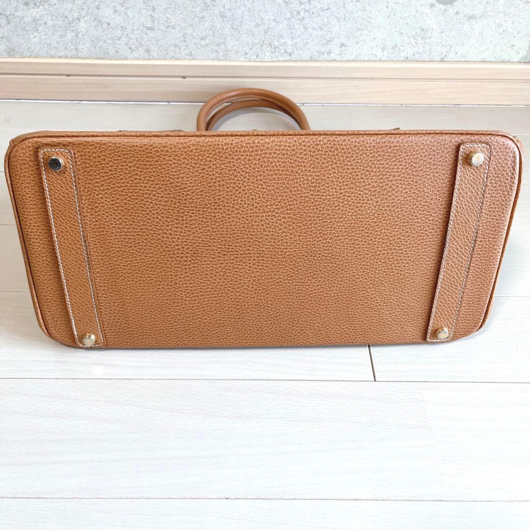 美品　EPONINE エポニーヌ　バック　レザー　カデナ　南京錠　キャメル　A4