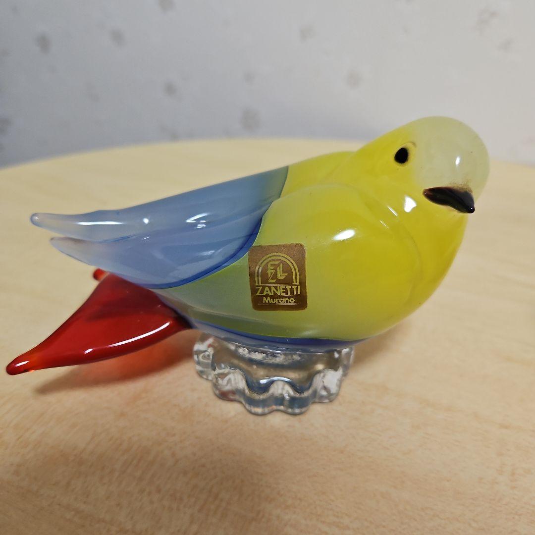 Zanetti Murano ガラス製鳥の置物