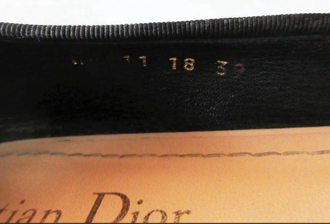 AyaChristian Dior ブラックバレエシューズ