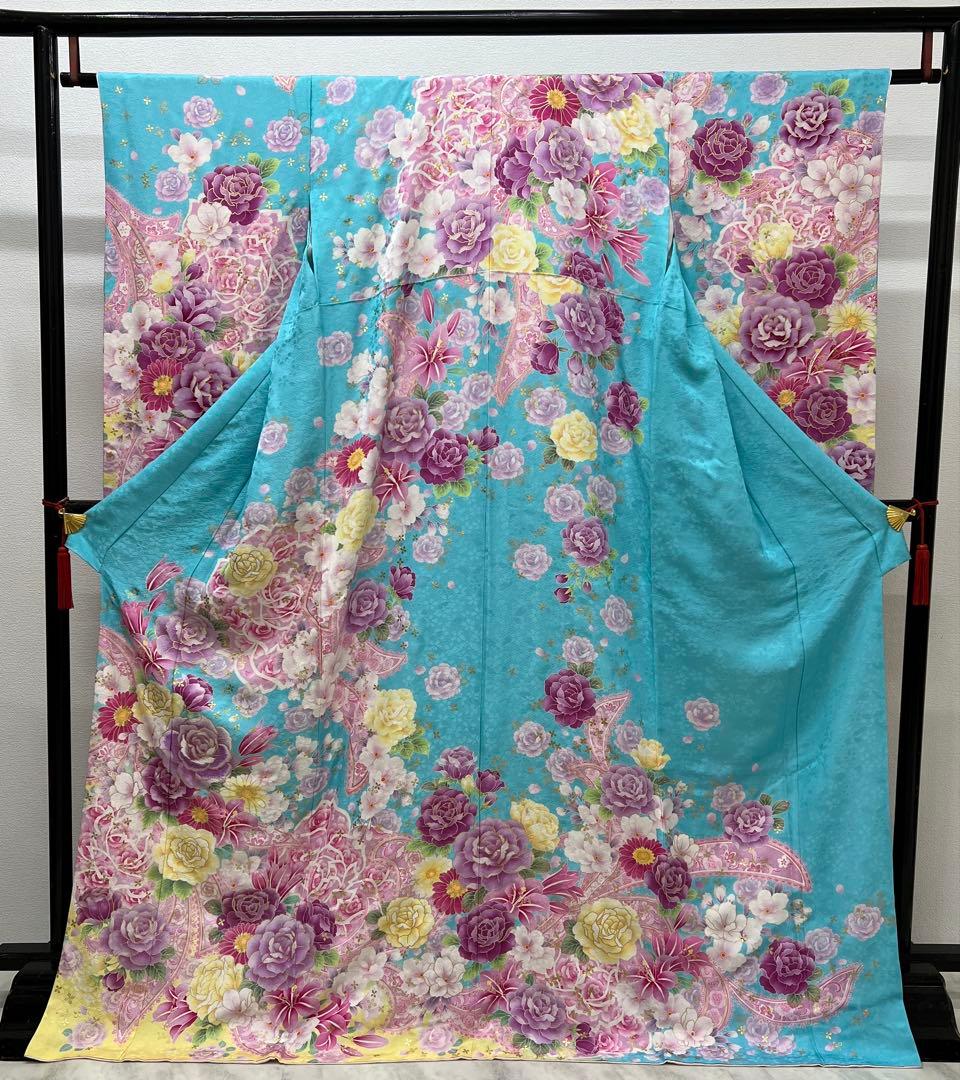 振り袖　フルセット　別誂長襦袢　金彩加工　長尺袋帯　成人式　結婚式　695