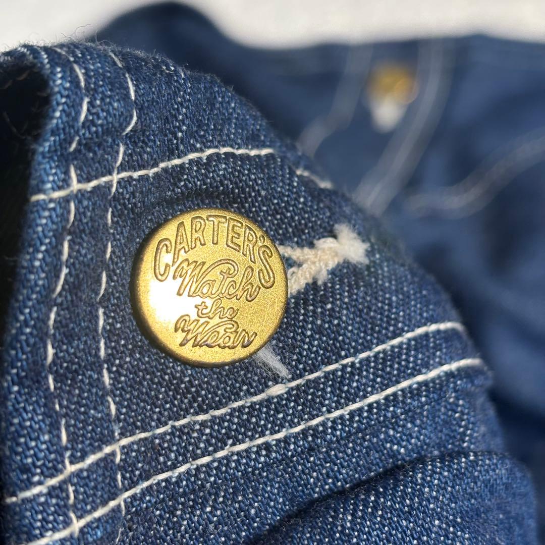 極美品　ビンテージ　CARTER’S 　ガチャポケ　耳付　デニム　オーバーオール