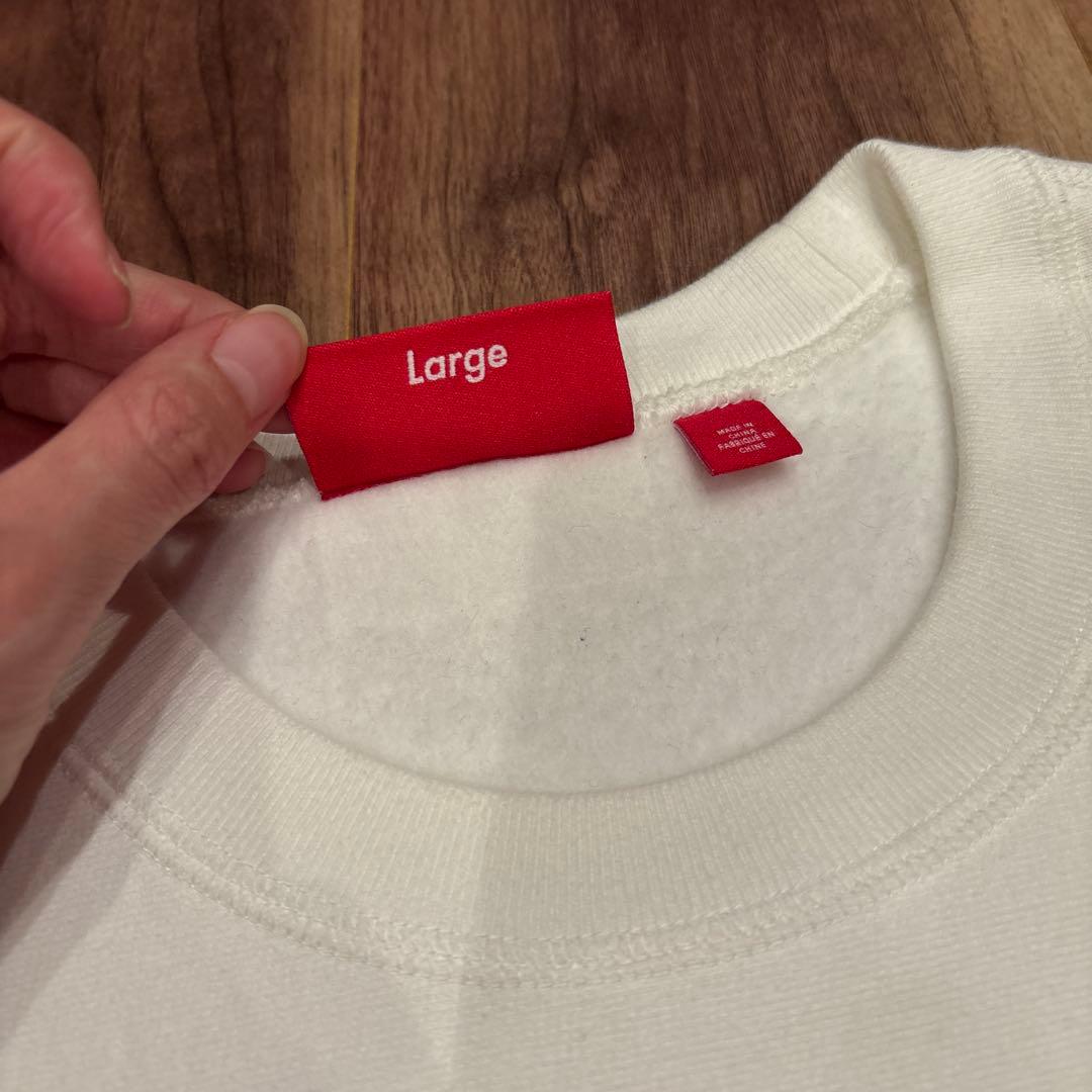 トップス Supreme Washed Box Logo Crewneck White L