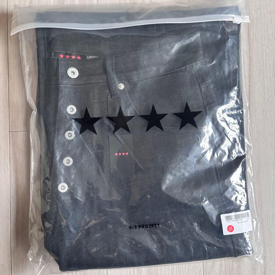 パンツ 9/S PROJECT BUTTON FLY DENIM - BLACK M