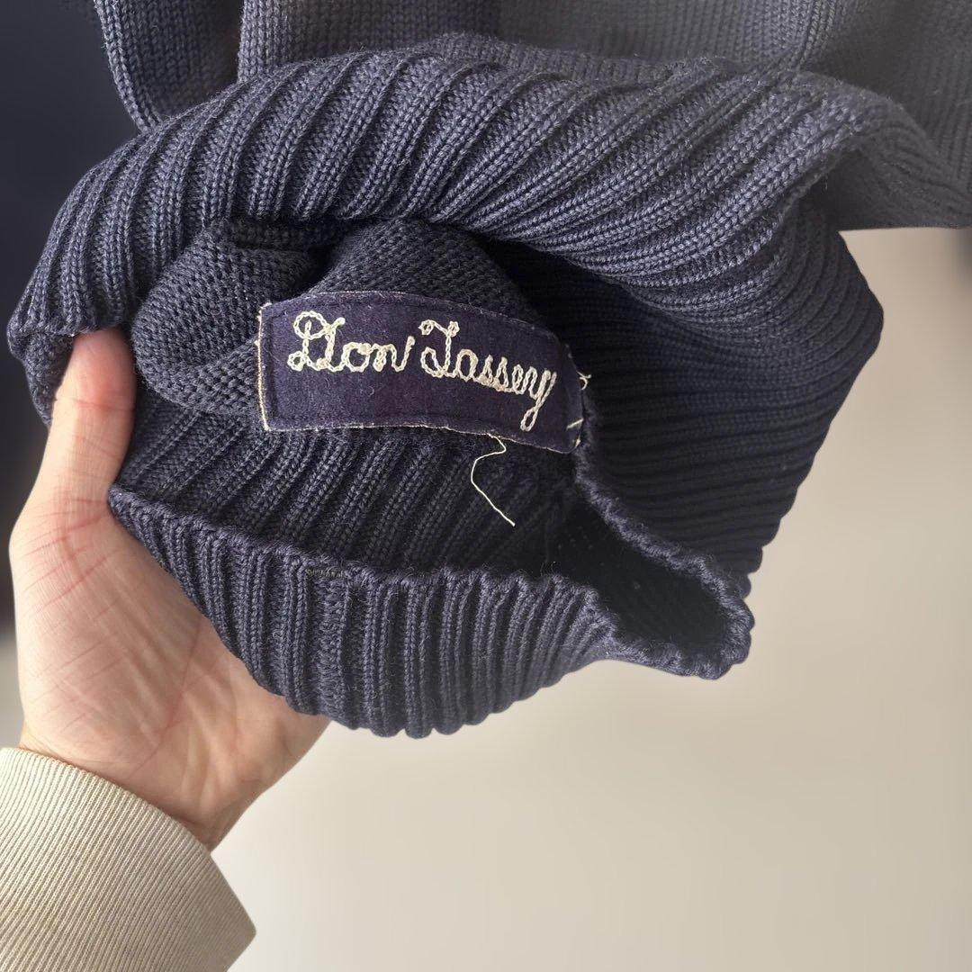 50.s ヴィンテージ　レタードセーター　ネイビー