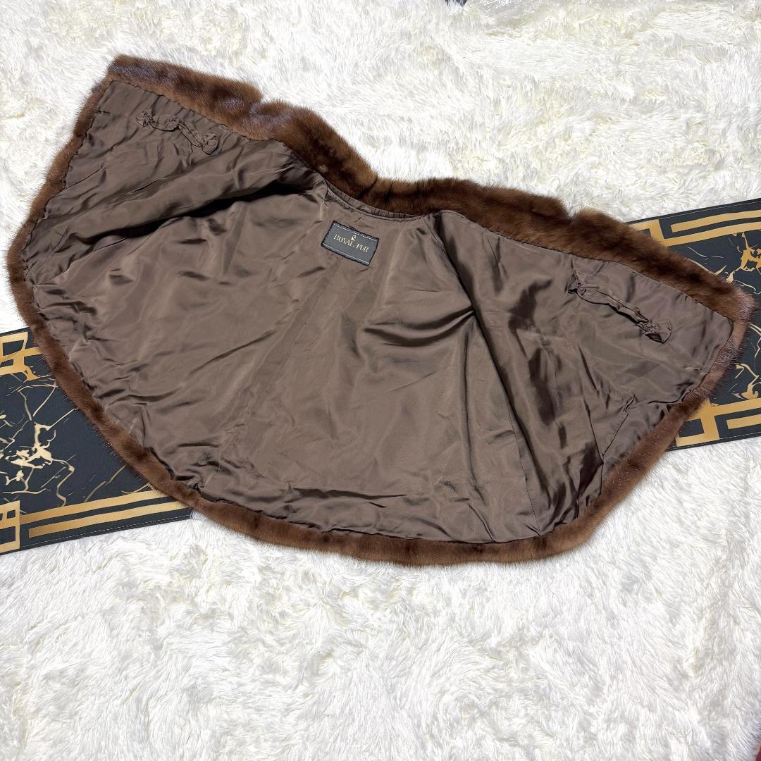  FUR デミバフミンク ファー ケープ ポンチョ ロイヤルファー