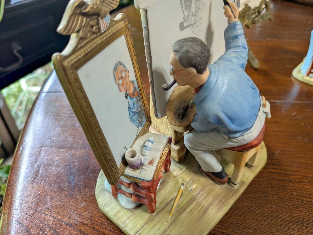 完全フルセット ノーマン・ロックウェル トリプル・セルフ・ポートレート 陶器