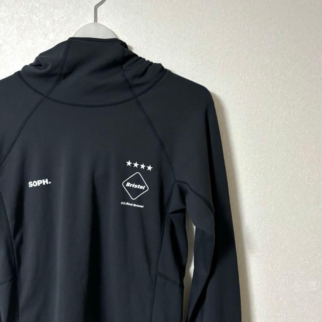 FCRB UNDER LAYER HOODY ブラック ロゴ　M