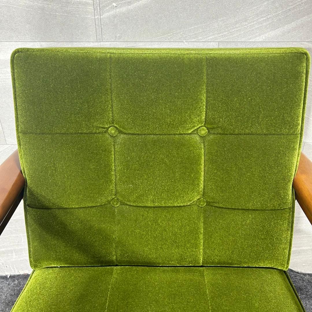 カリモク60 Kチェア 一人掛け モケットグリーン おしゃれ 家具 d3814