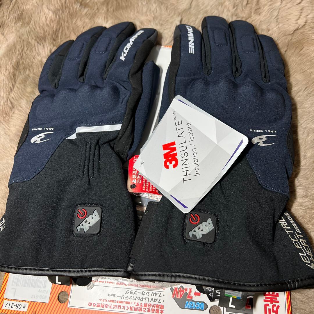 コミネ　バイク用 グローブ プロテクトエレクトリックヒートグローブ セット