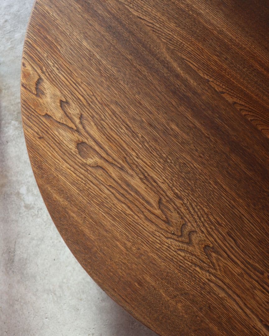 送料込み 栓(セン)とブナの大きめ丸ちゃぶ台　古道具 古家具 カフェ 古民家