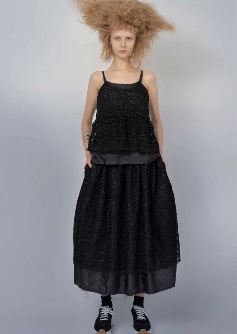 COMME des GARCONS コムコム 後加工ケミカルレースキャミソール