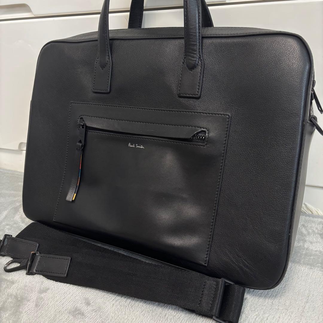 p*a様 Paul Smith ビジネスバッグ レザー ブライトストライプトリム