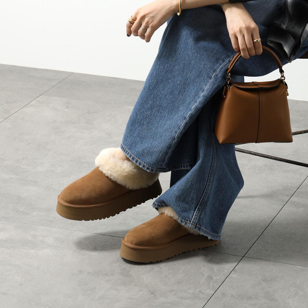 新品 UGG ブラウン ムートンブーツ 厚底 24cm