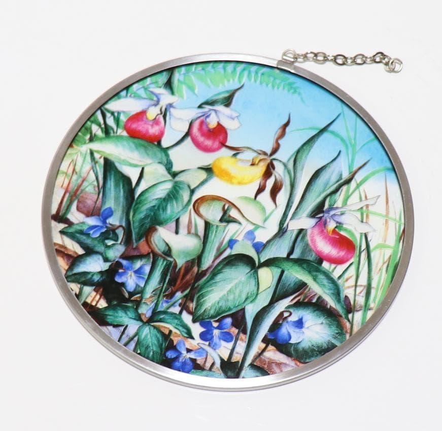 レディバード・ジョンソンワイルド・フラワーセンター ヴィンテージ ステンドグラス