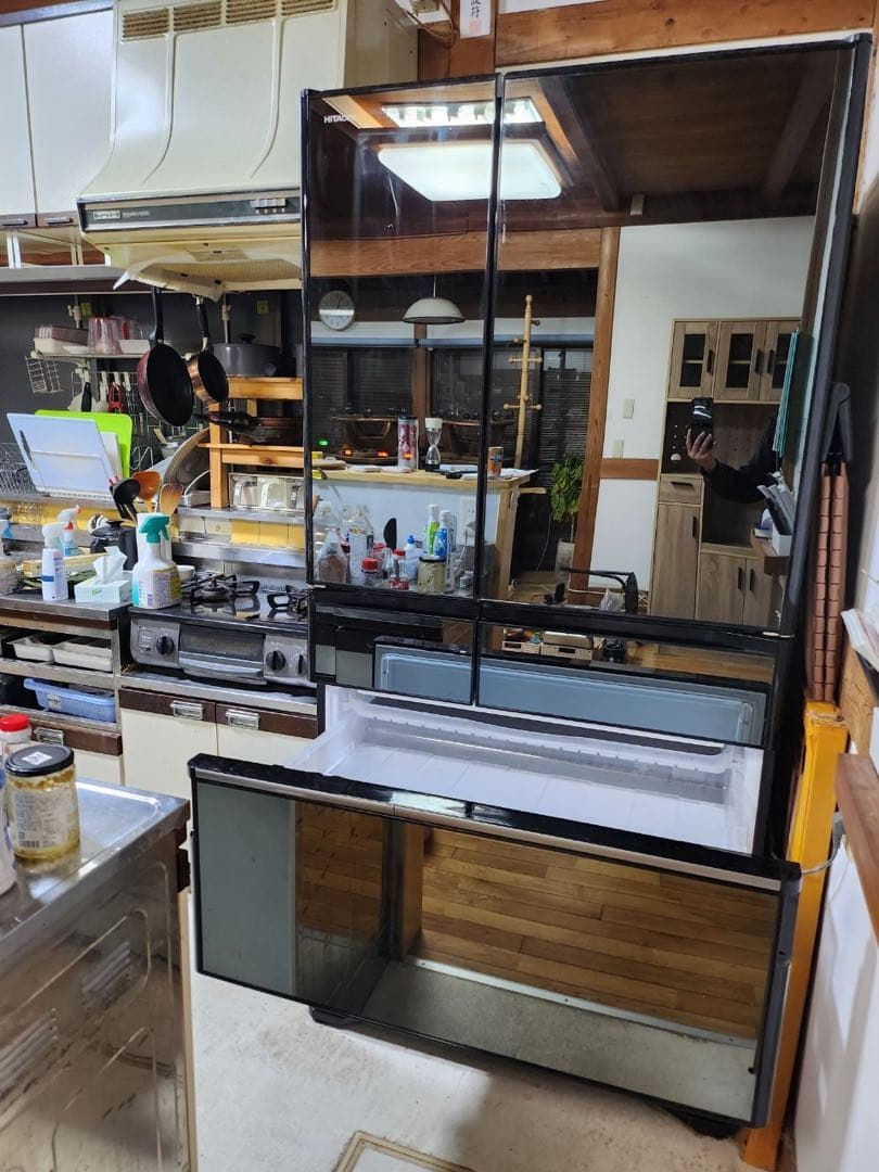 R-WXC74N(X) 735L 大型 ブラック 冷蔵庫 両開き ミラー仕上げ