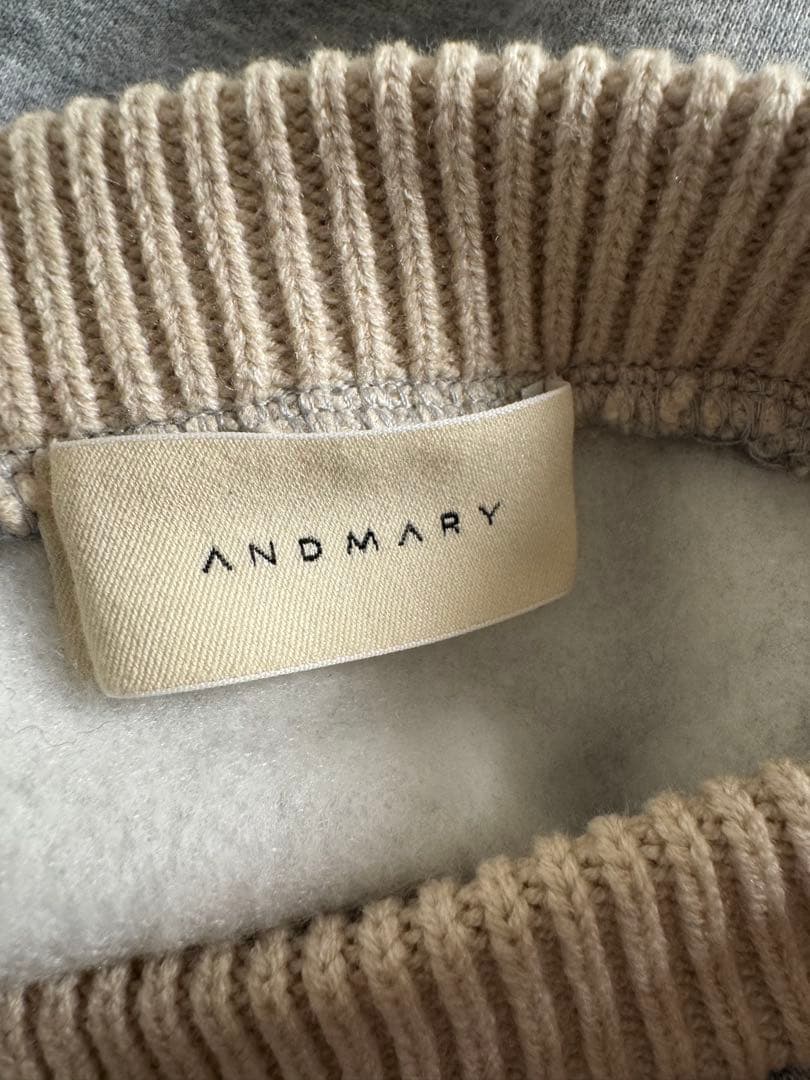 トップス Andmary Logo loose sweat gray