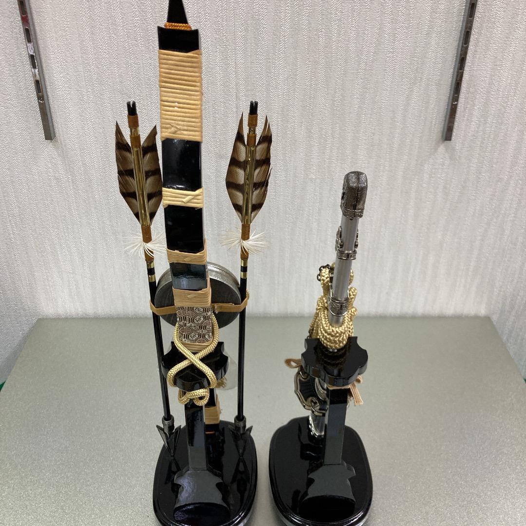 E2 弓太刀13号のみ　彫金彫り加工付　五月人形付属　5月鎧兜飾付属