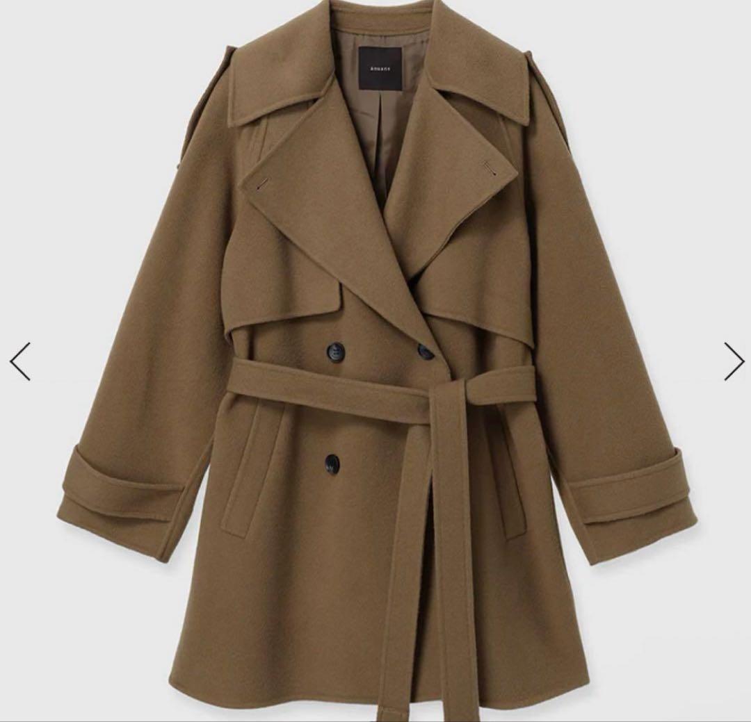 anuans リバーウールミドルトレンチコート