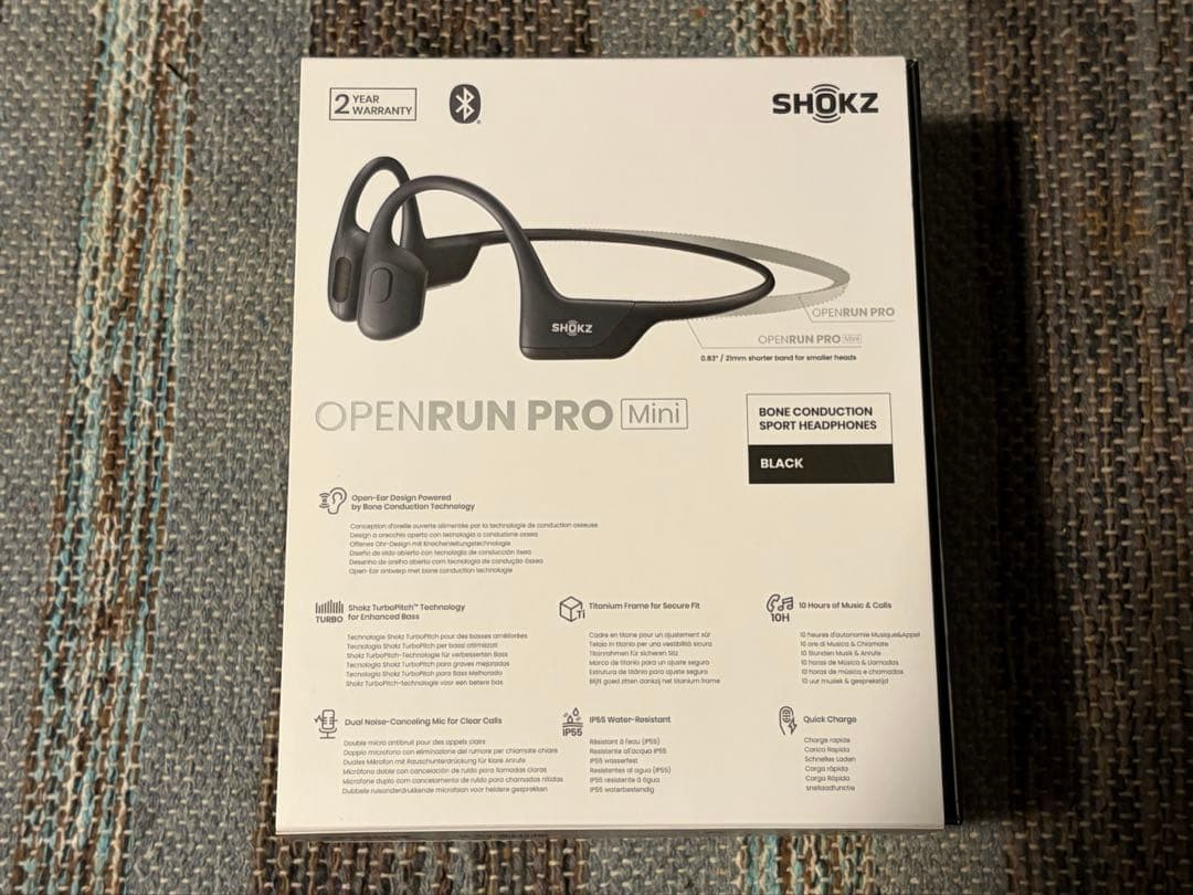 SHOKZ OPEN RUN PRO Mini 骨伝導イヤホン 美品中古