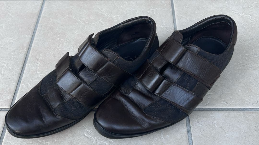 グッチ　シューズ　ビジネス　靴　トムフォード期　GG柄　メンズ42