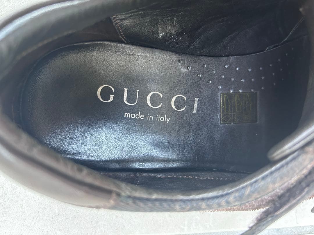 グッチ　シューズ　ビジネス　靴　トムフォード期　GG柄　メンズ42