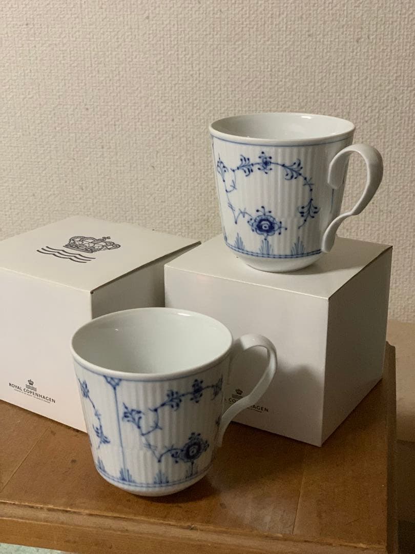 ロイヤルコペンハーゲン　ブルーフルーテッドプレインシリーズ3点セット、