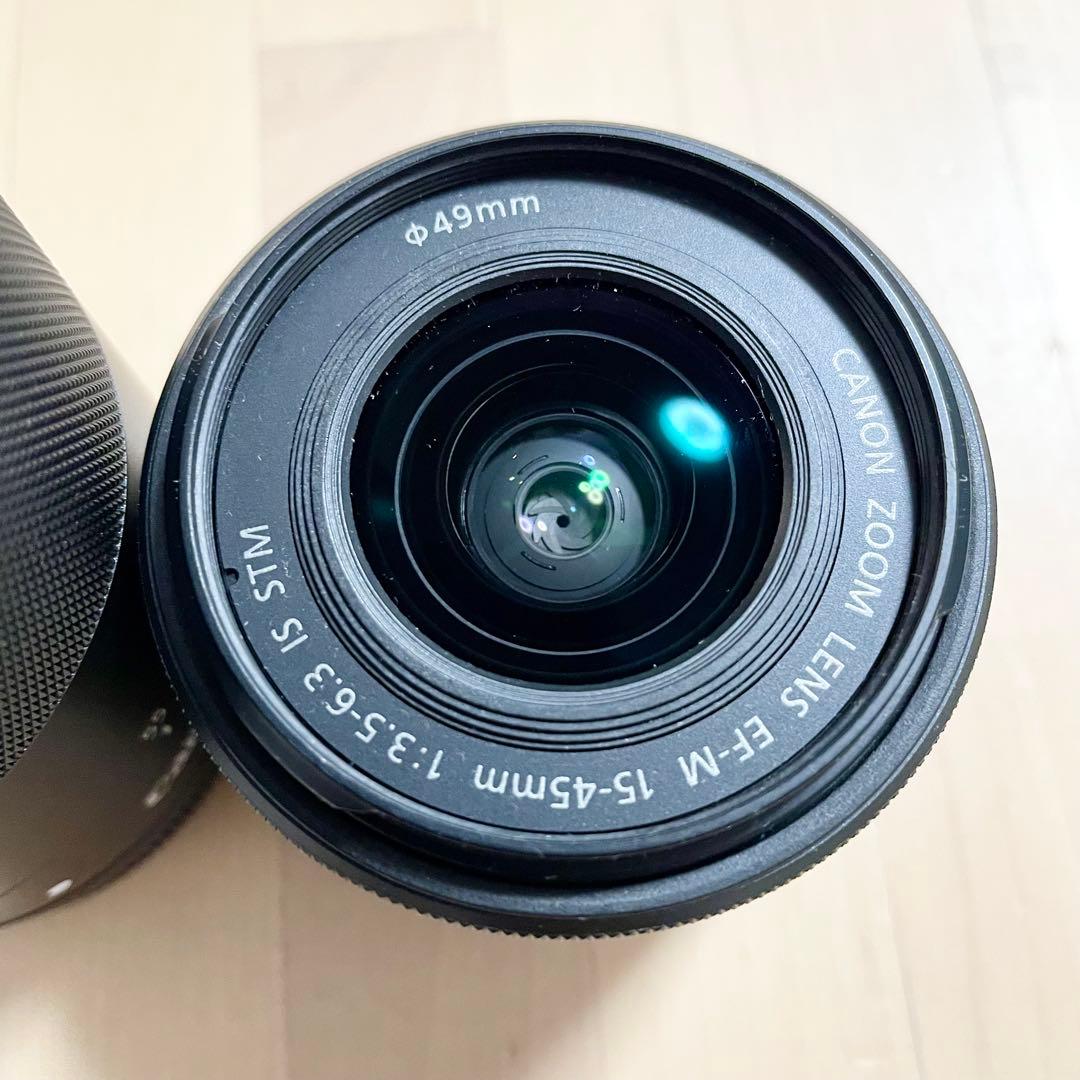 美品　Canon EOS Kiss M ダブルレンズキット SDカード　送料無料