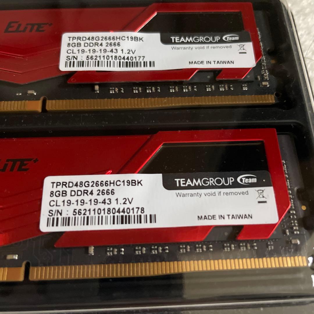 TEAMGROUP DDR4 8GB×2枚 2666MHz