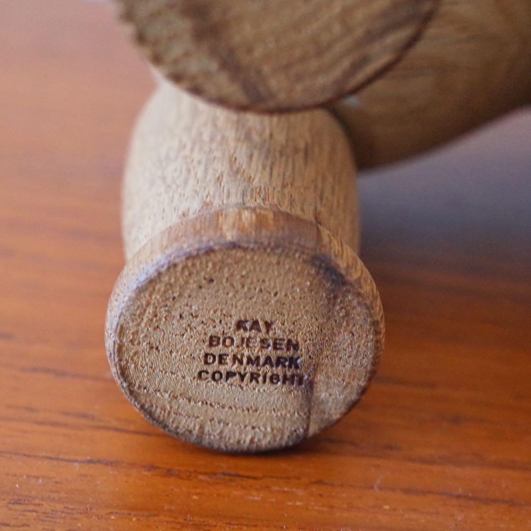 カイ・ボイスン ゾウ 木製オブジェ オーク無垢 デンマーク 北欧ヴィンテージ