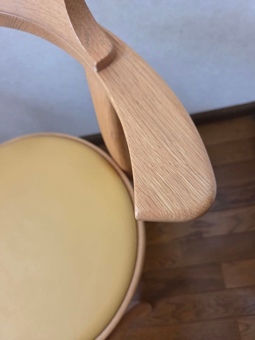 カンディハウス　旭川　椅子　ルントオムチェア　レザー　イエロー