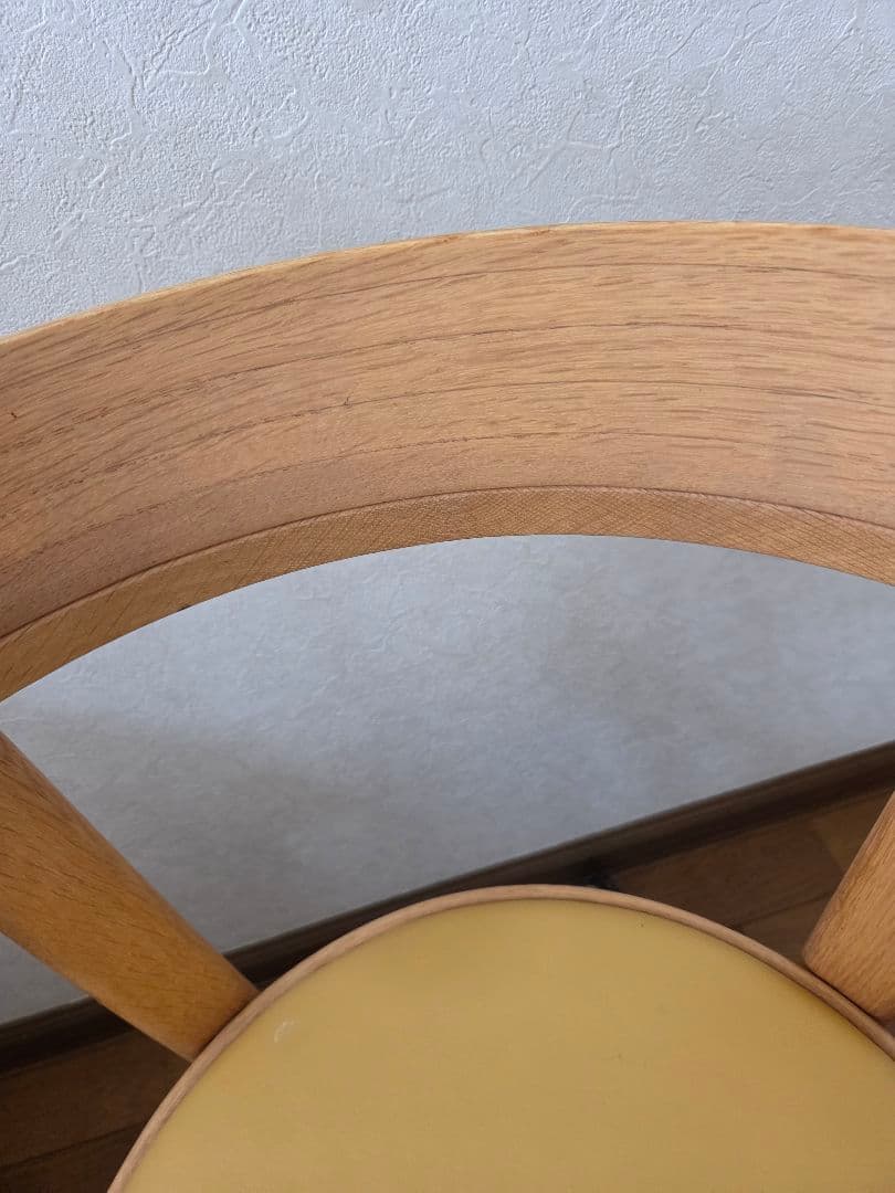 カンディハウス　旭川　椅子　ルントオムチェア　レザー　イエロー