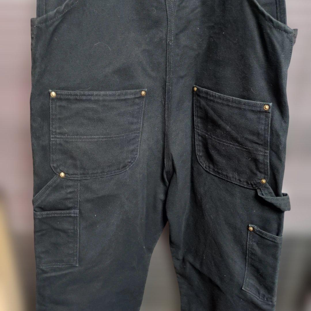 う*ら様 Carhartt ブラック オーバーオール　ダブルニー