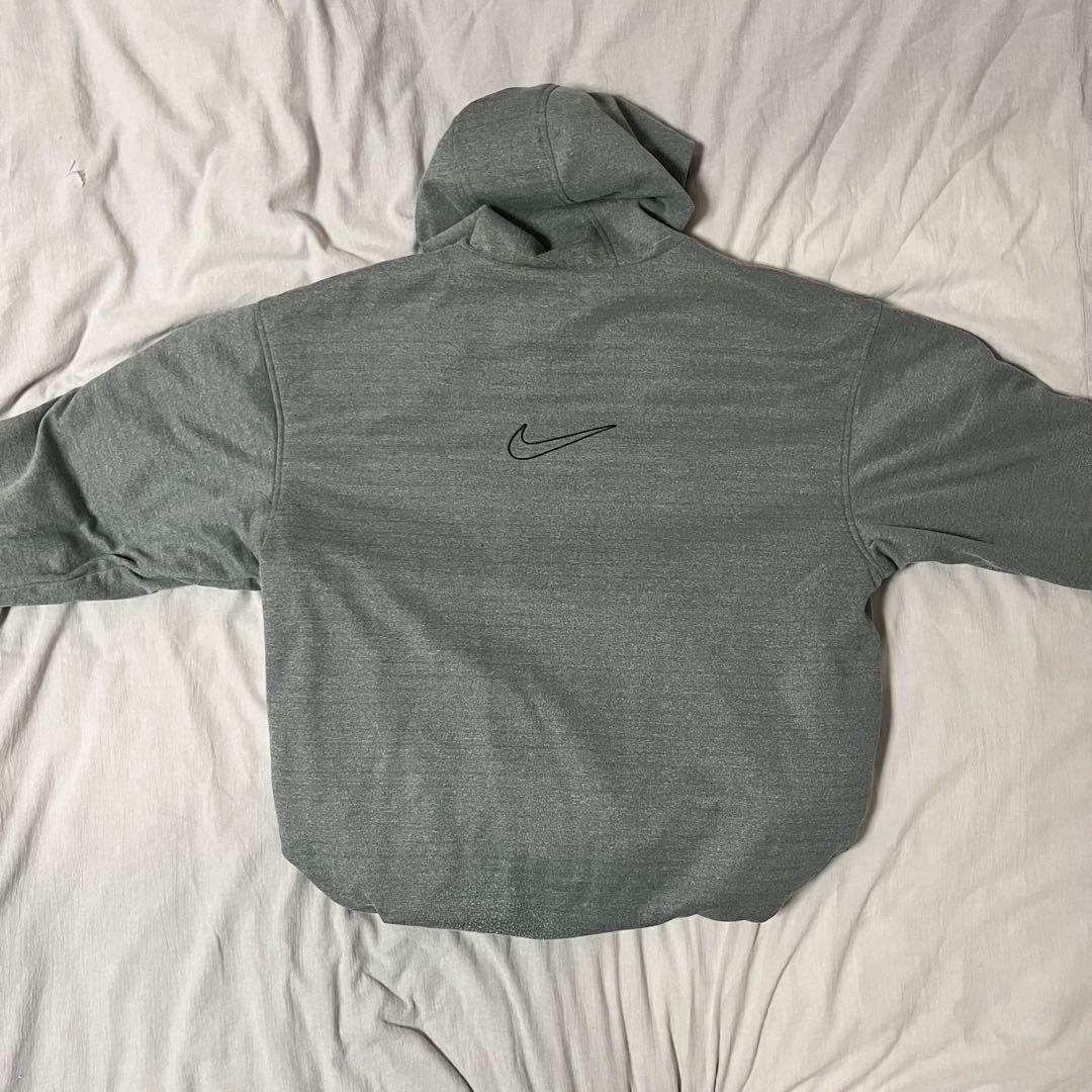 【激レア】90s NIKEリバーシブル パーカー L 刺繍ロゴ B系 スケーター