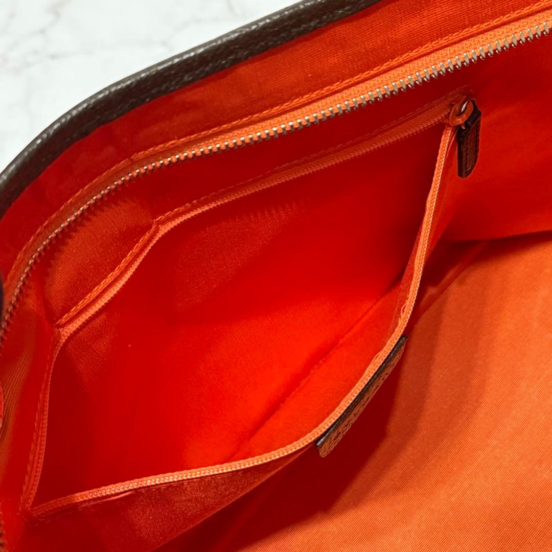 【美品】 BVLGARI ロゴマニア レザーハンドル トート ショルダーバッグ