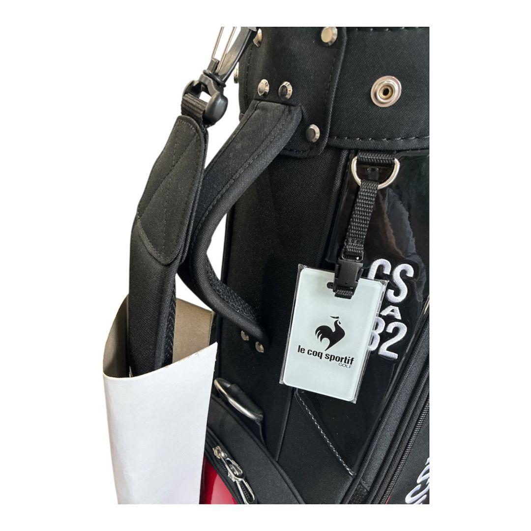 【新品】le coq sportif GOLF ゴルフバッグ 9.0型　黒×赤