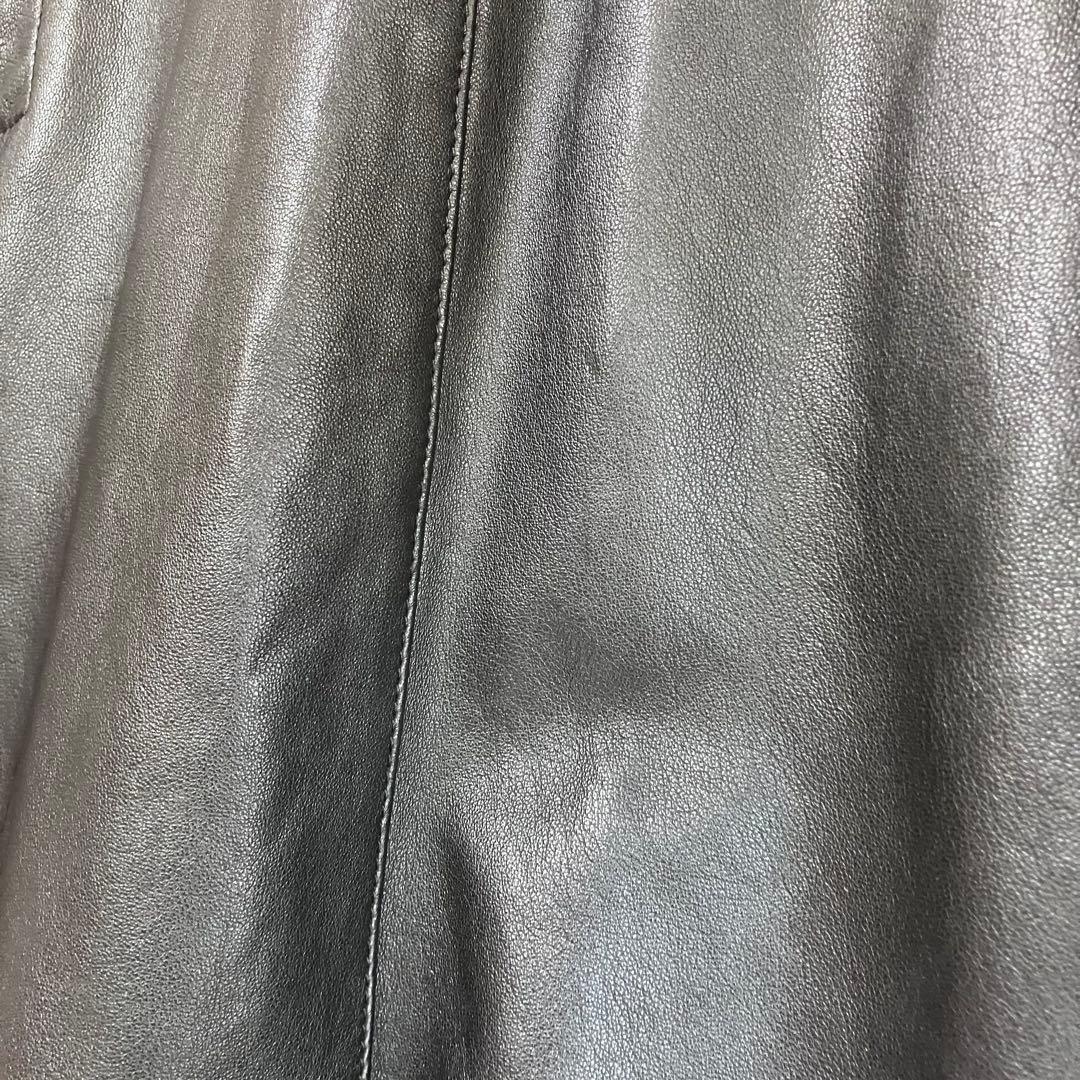 【美品】現行ロゴ　Theory ラムレザー　シングル　ライダースジャケット