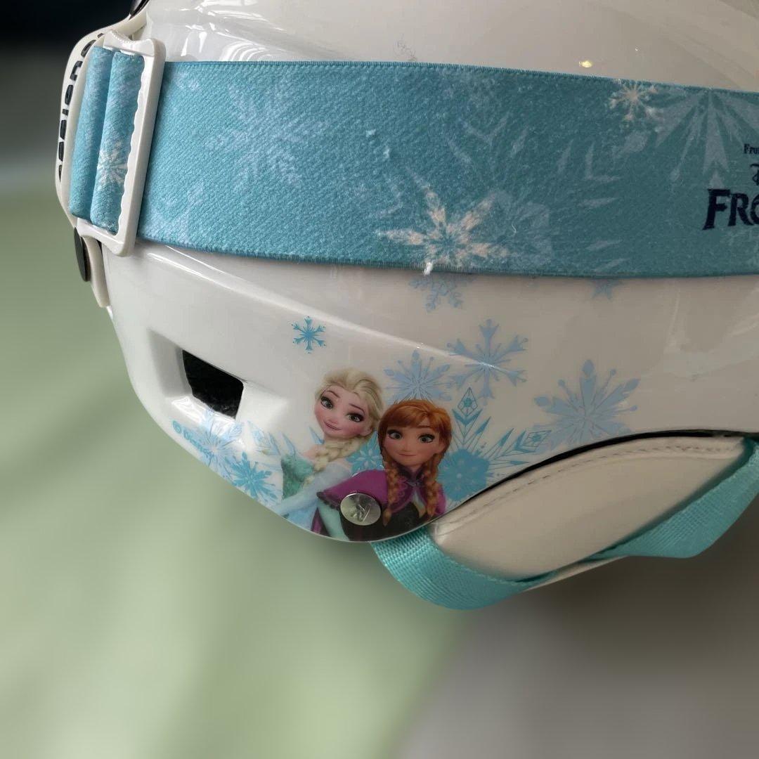 【美品】キッズ ロシニョール アナ雪ヘルメットゴーグルセット一回使用