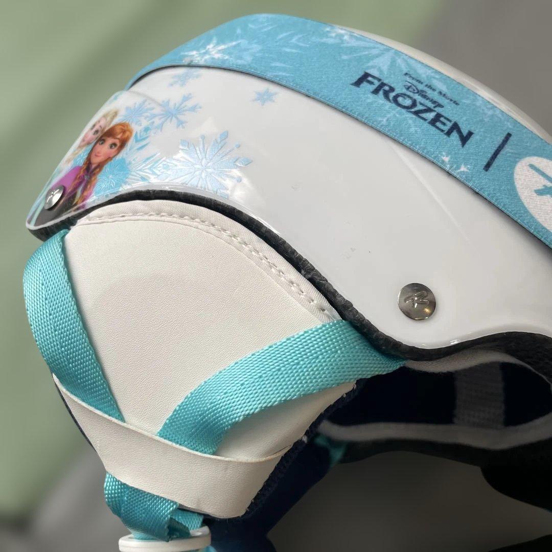 【美品】キッズ ロシニョール アナ雪ヘルメットゴーグルセット一回使用