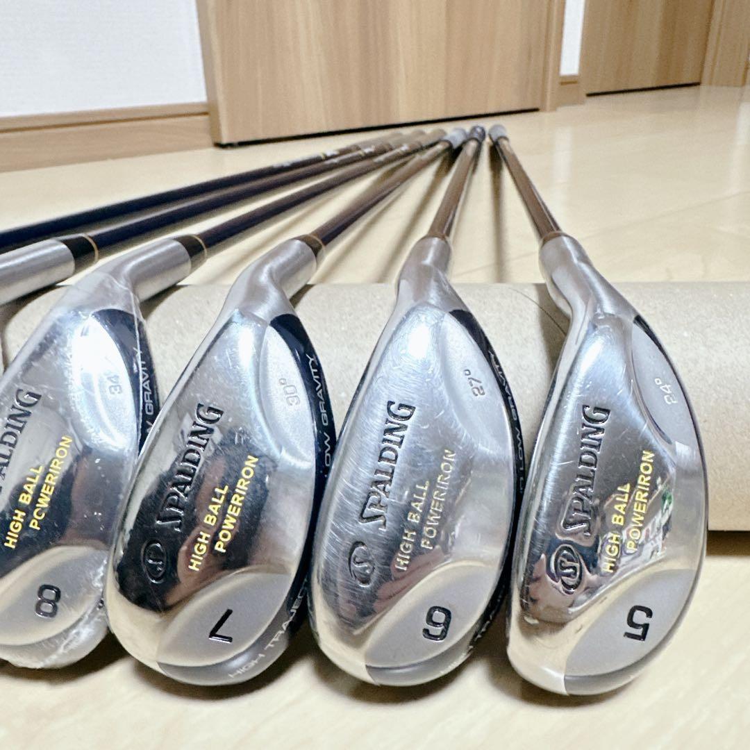 美品 SPALDING ハイボールパワーアイアン 6本セット スポルディング