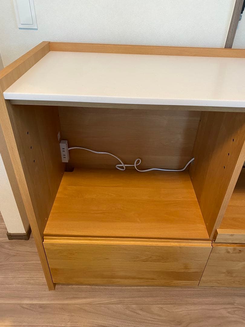 アルダー天然木人工大理石トップ間仕切りカウンターディノス　堀田木工