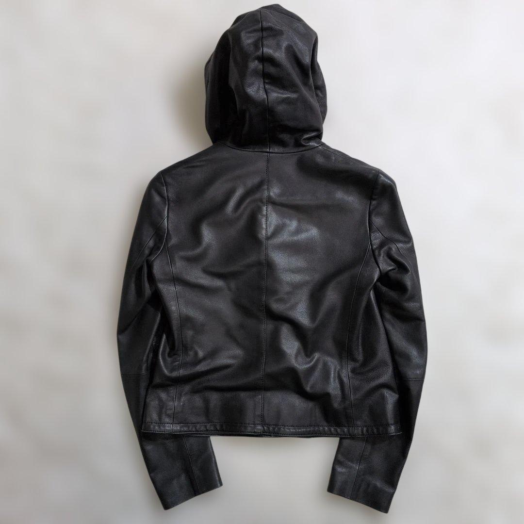 極美品　Theory Luxe セオリー ソフトレザージャケット38　黒