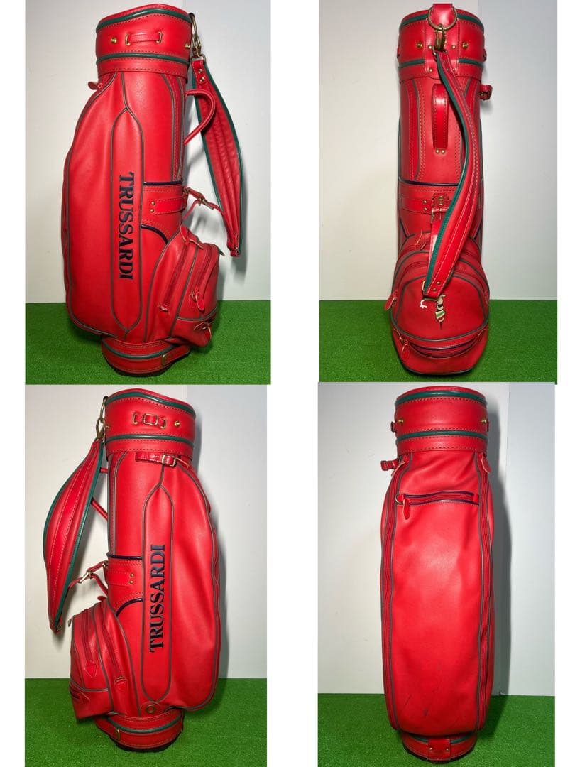 M0 TRUSSARDI トラサルディ　ゴルフバッグ　赤色