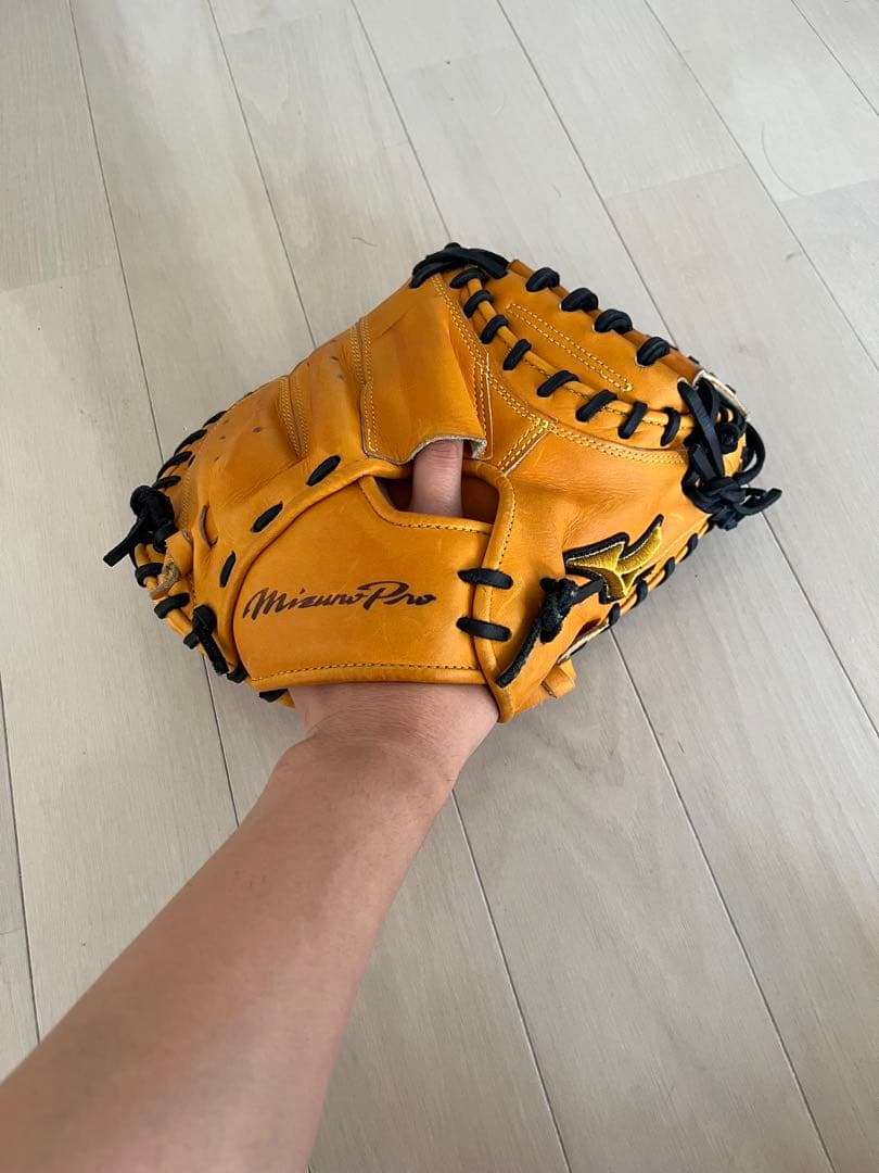 【yo_40  】Mizuno Pro 軟式グローブ オレンジ