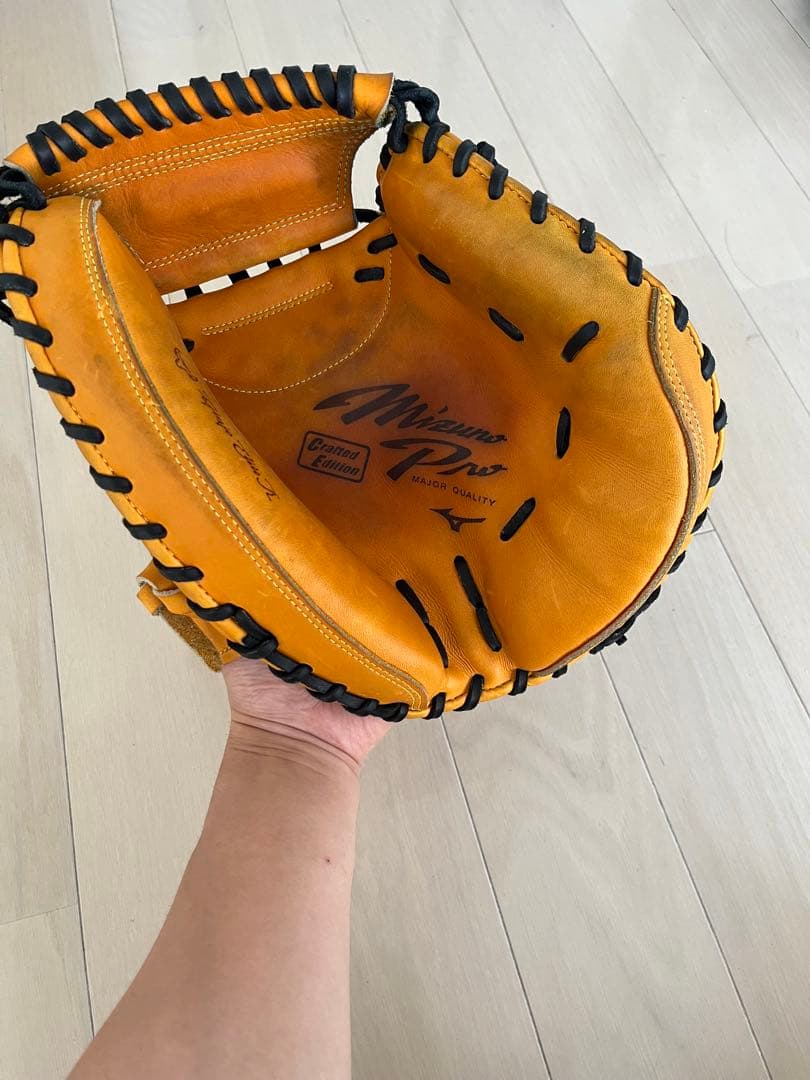 【yo_40  】Mizuno Pro 軟式グローブ オレンジ