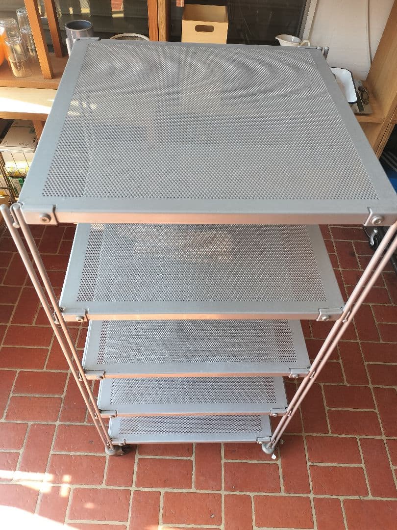 廃盤 無印良品 MUJI スチール ユニットシェルフ グレー メッシュ