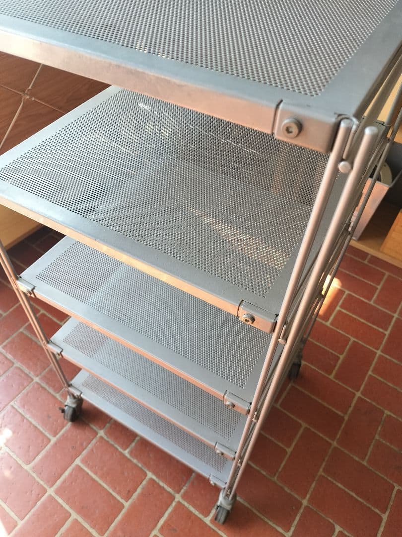 廃盤 無印良品 MUJI スチール ユニットシェルフ グレー メッシュ