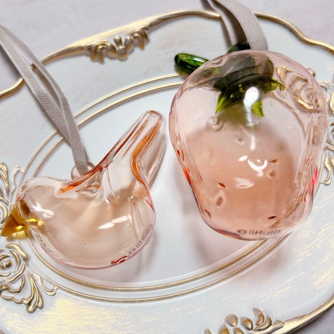 ♡イッタラ ピンク　オーナメント　バード　新作　ストロベリー　クリスマス