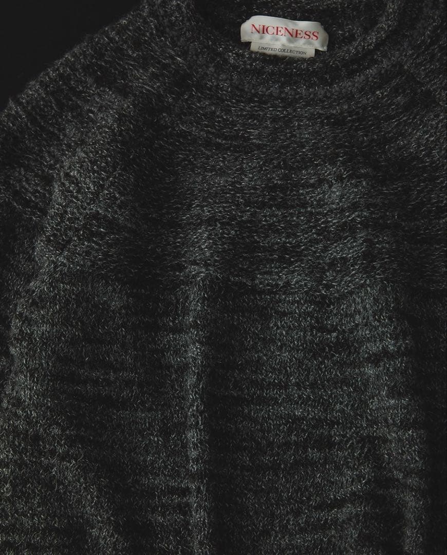 トップス NICENESS EGG MIX CHARCOAL M